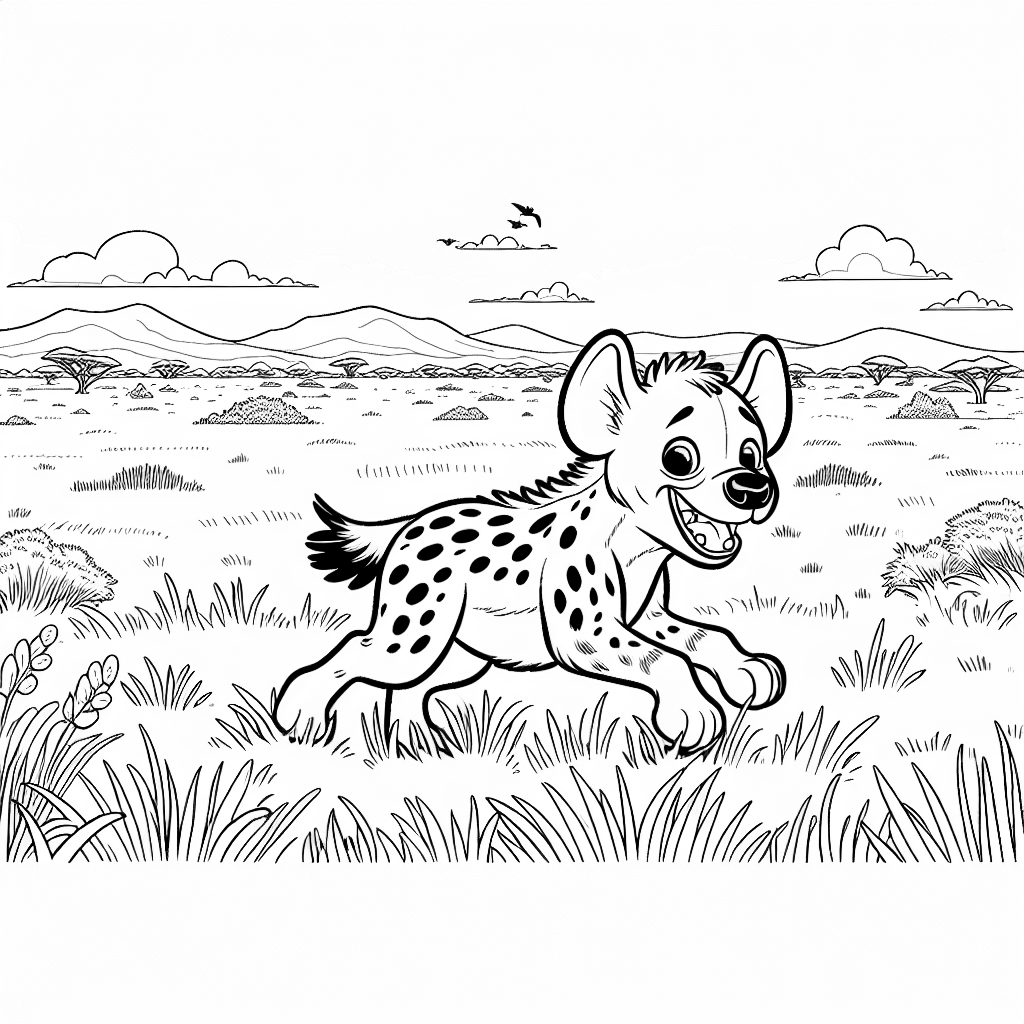 A hyena on the grasslands of africa