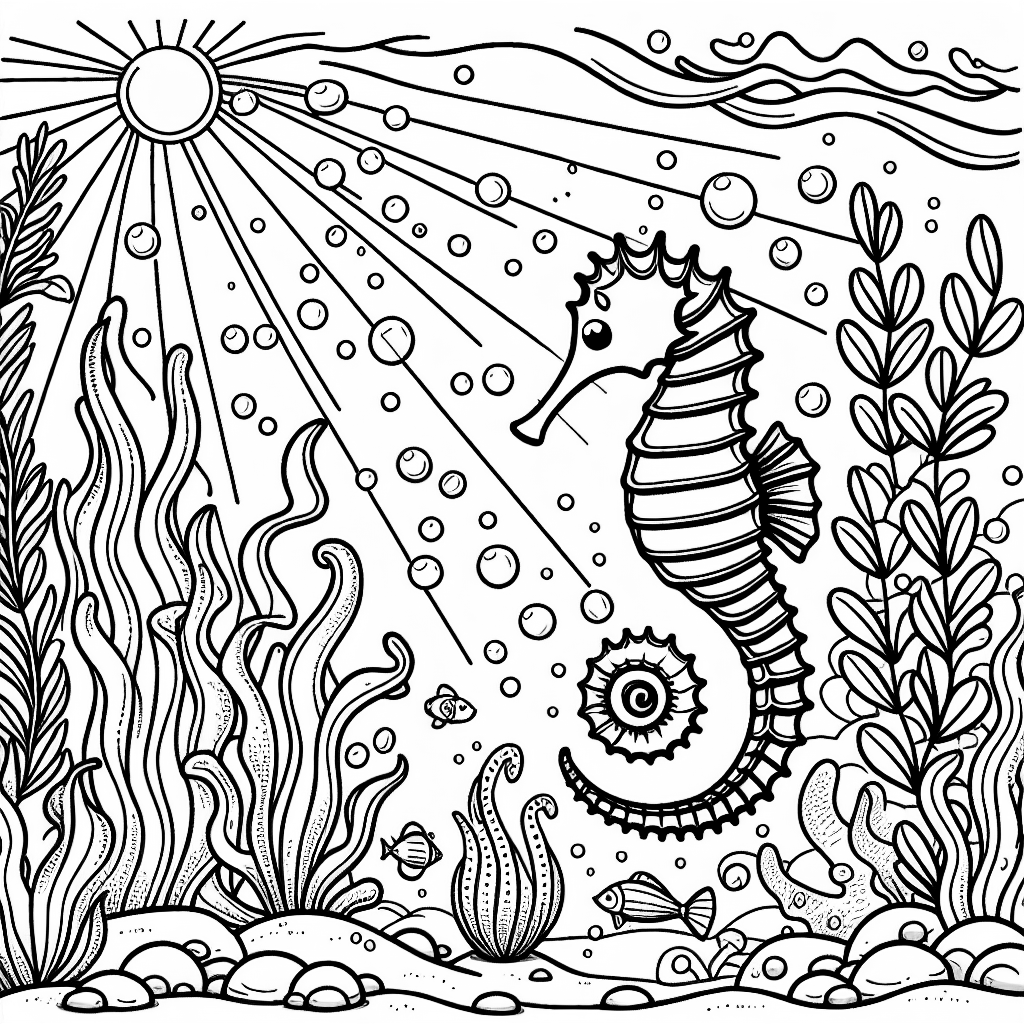 Underwater Adventure with a Seahorse