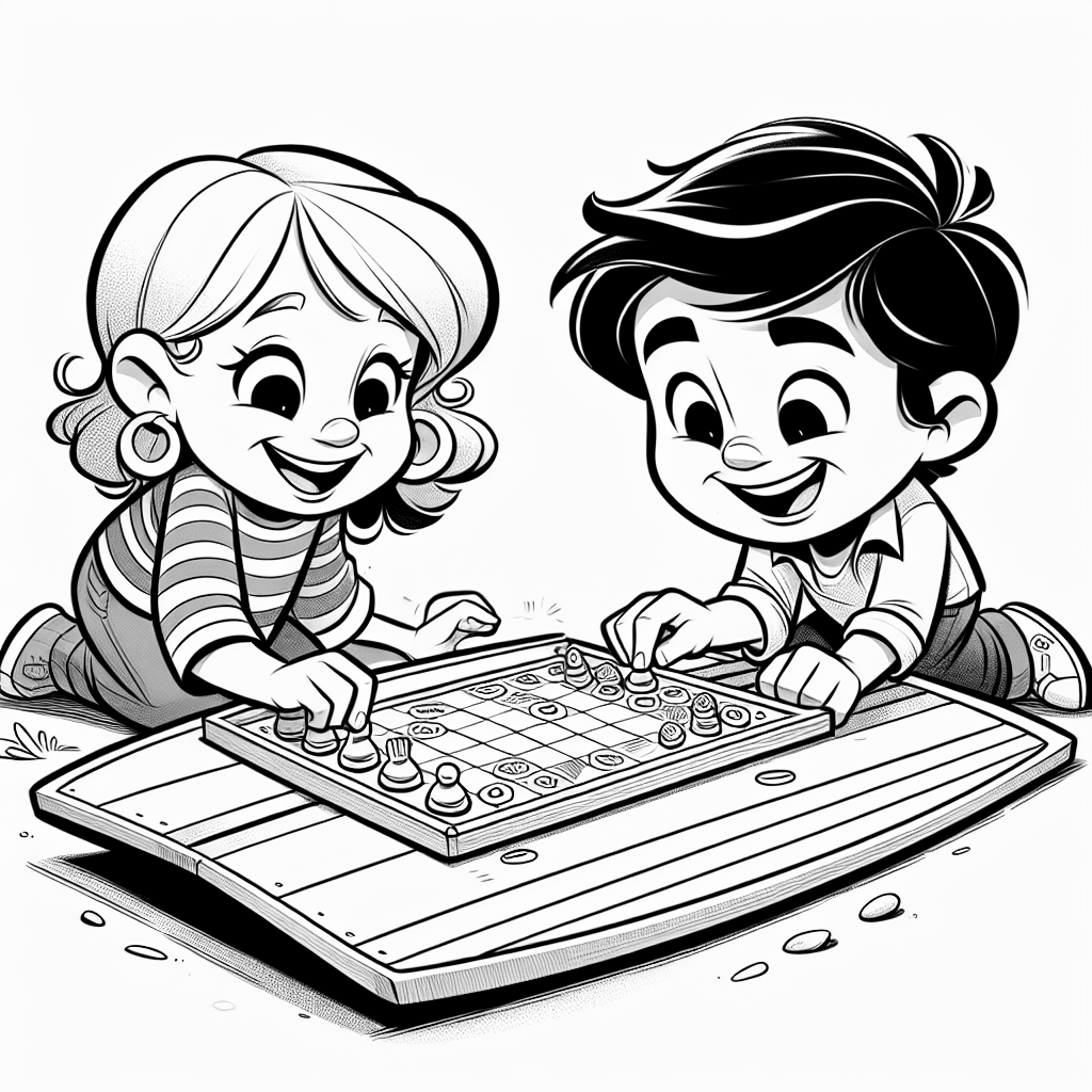 Friends playing board game on the surf board