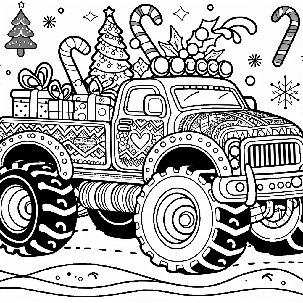 Christmas monster truck