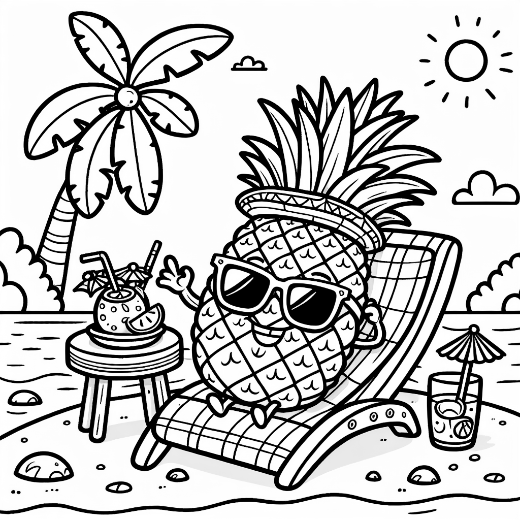 A pineapple vacationing